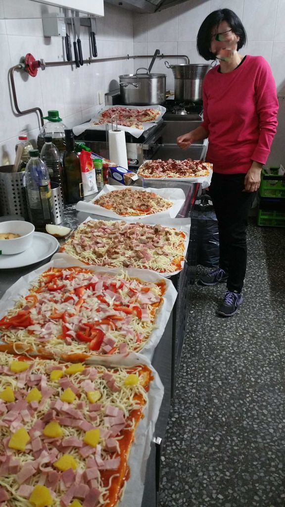Preparación de comidas en la cocina